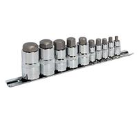 Sealey AK6229 hexagonal juego 10PC juego de 1/4 ", 3/8" y 1/2, boquilla cuadrada