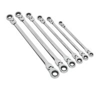 Sealey AK63832 Cabeza Flexible Doble Extremo Juego de Llave Carraca Anillo 6pc
