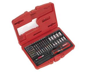 Sealey AK64903 - Estuche de destornillador y accesorios (51 piezas, incluye llaves de carraca)