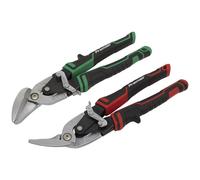 Sealey AK69072 Alto Hacer Palanca Offset Corta Chapa Lata Cortar Juego 2pc