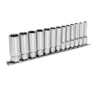 Sealey Socket Set 13pc Deep 1/4"Sq Drive Total Drive