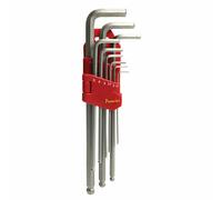 Sealey AK7140 Extremo Bola Hex Llave Juego 9pc Extra Largo Métrico