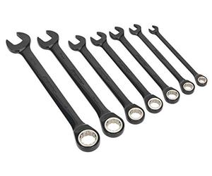 Sealey ak7978 combinación llave de trinquete (7 piezas) negro Series Metric