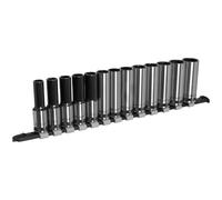 Sealey AK7995 Enchufe Set Profundo 13pc 1.3cmSq Unidad Métrica - Black Series