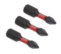 Sealey AK8204 - Juego de 3 brocas Phillips #1 de 25 mm para herramientas eléctricas de impacto