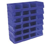 Sealey Almacenaje de Plástico Papelera 105 x 165 x 85mm - Azul Paquete 24