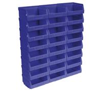 Sealey Almacenaje de Plástico Papelera 105 x 85 x 55mm - Azul Paquete 24 TPS124B
