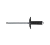 Sealey Aluminio Remache Negro Grande Brida 4.8 x 18mm Paquete De 200 RAB4818L