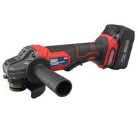 Sealey Amoladora angular inalámbrica de 18 V 3 Ah Ø115 mm, color rojo, CP401LI