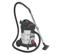 Sealey Aspiradora Industrial 30L 1400W/230V Inoxidable Tambor Auto Start PC300S