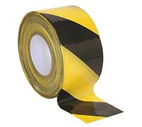 Sealey btby advertencia de peligro Barrera cinta 80 mm x 100 m, color negro/amarillo, sin adhesivo