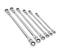 Sealey AK63832 Cabeza Flexible Doble Extremo Juego de Llave Carraca Anillo 6pc