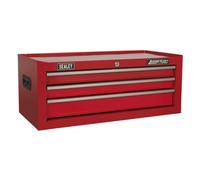 Sealey Caja Media 3 Cajón Con Ball-Bearing Diapositivas - Rojo AP223