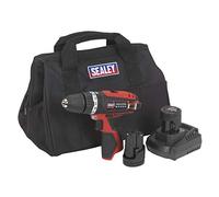 Sealey CP1201KIT - Kit de taladro de martillo (12 V, 2 pilas, 12 V, rojo/negro