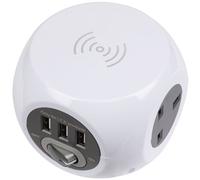 Sealey EL144WC Cable de Extensión Cubo 1.4m 3 X 230V + 3X USB Enchufes &
