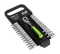 Sealey Enchufe Y Llave de Vaso Juego 27pc 0.6cmSq Drive Walldrive® Métrico
