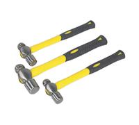 Sealey Esfera Pein Martillo Juego 3pc Con Fibra de Vidrio Mango AK2031