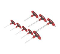 Sealey Extremo Bola Hex Llave Juego 8pc Mango en T Métrico AK7144
