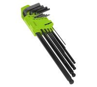 Sealey Extremo Bola Hex Llave Juego 9pc Extra Largo Imperial S01099