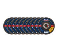 Sealey FD11540E10 115mm Aleta Óxido de Aluminio Discos 40Grit 22mm Orificio - 10