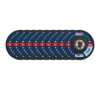 Sealey FD1158010 115mm Circonio Solapa Discos 80Grit 22mm Bore - Paquete De 10