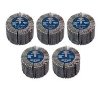 Sealey FW8040ASS 80 x 40mm Abrasivo Rueda de Aleta En 6mm Eje Surtido Grit - Pk