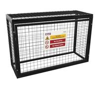 Sealey GCSC419 - Jaula de seguridad para gas (4 cilindros de 19 kg), color negro