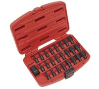 Sealey Impacto Trx-Estrella / Hex / Chaveta Brocas Juego 25pc 1.3cmSq Drive
