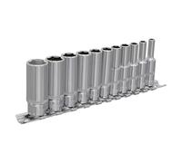 Sealey Imperial Enchufe Juego 11pc 0.6cmSq Drive Deep Walldrive Hex Solo AK2671