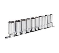 Sealey Imperial Enchufe Set 11pc 1cmSq Drive Profundo Aclopamiento En 6pt AK2743