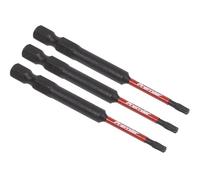 Sealey Juego de 3 brocas de impacto TRX-Star T10 de 75 mm - AK8265