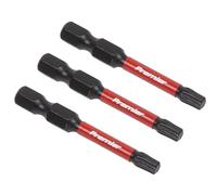 Sealey Juego de 3 brocas de impacto TRX-Star T25 de 50 mm AK8243