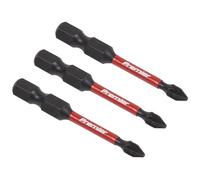 Sealey Juego de 3 brocas Pozi #1 de 50 mm para herramientas eléctricas de impacto AK8232