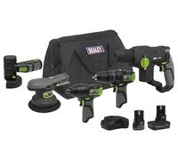 Sealey Kit combinado inalámbrico serie SV10.8 de 5 x 10.8 V - 2 baterías - CP108VCOMBO7