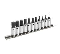 Sealey Llave de Vaso Hexagonal Juego 11pc 0.6cmSq Unidad Métrica AK62251