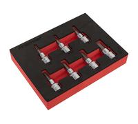 Sealey Llave de Vaso Hexagonal Juego 7pc 1cmSq Drive - Imperial AK6246