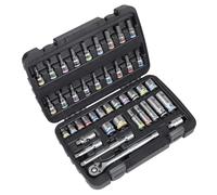 Sealey Llaves de Vasos Y Juego 1cmSq Drive 42pc Con Hex Torx AK7915