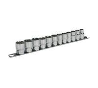 Sealey Métrico Enchufe Juego 12pc 1cm Drive 12pt Walldrive Estándar Largo AK2682