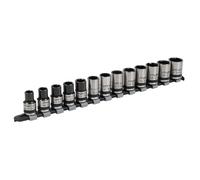 Sealey Métrico Enchufe Juego 13pc 1.3cmSq Drive Candado 6pt Negro Serie AK2742B