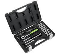 Sealey Métrico Enchufe Juego 26pc 0.6cmD Cromo Profundo Y Estándar Largo S01234