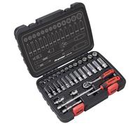 Sealey Métrico Enchufe Juego 32pc 0.6cmSq Drive Candado 6pt Acabado de Espejo