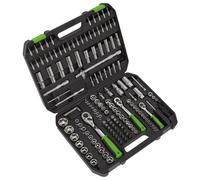 Sealey Métrico Enchufe y Broca Juego 171pc 0.6cm 1cm 1.3cmD Cromo Sola Hex