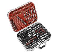 Sealey Métrico Enchufe y Broca Juego 216pc 0.6cm 1cm 1.3cmSq Drive Walldrive