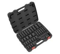 Sealey Métrico Juego de Llaves de Vaso 34pc 1.3cmD Profundo Y Longitud Estándar