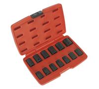 Sealey Métrico Juego de Llaves Vaso 13pc 1.3cmSq Drive Hexagonal Simple en Caja
