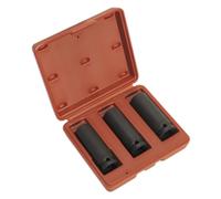 Sealey Métrico Juego de Llaves Vaso 3pc 17 19 21mm 1.3cmSq en Caja Drive SX043