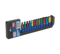 Sealey Métrico Multicolor Enchufe Juego 12pc 0.6cmSq Drive 6pt Estándar AK282
