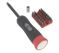 Sealey Par de Torsión Screwdriver Juego 34pc 2-10Nm 0.6cmSq Drive Incluye Brocas