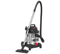Sealey PC200SD Aspiradora Industrial Húmedo Seco 20ltr 1250W/230V Acero Drum