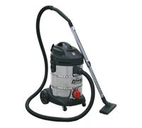 Sealey PC300SD Vacuum Cleaner Industrial 30ltr 1400w/240v Stainless Bin PC300SD - Aspiradora en seco y húmedo (1400 vatios)